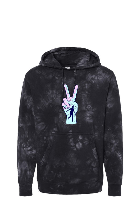 I Come in Pieces… Tie Dye Black Hoodie